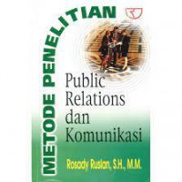 Image of Metode penelitian : public relations dan komunikasi
